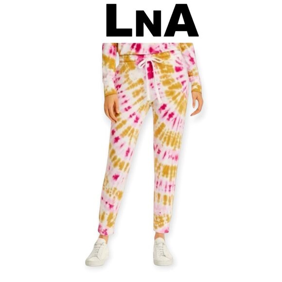 LNA Ariel Tie-Dyed Cozy Sweatpants S Cabincore Cozy Cottagecore Fall Campus - Picture 1 of 9